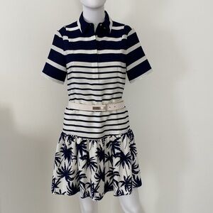 ZOA New York Dress Stripes Ruffle Hem